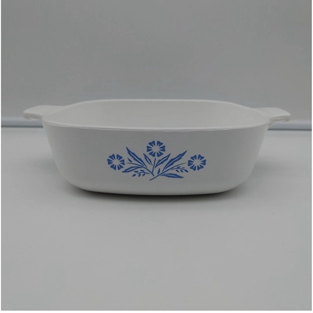 Vintage Corning Ware Blue Cornflower 1 Quart Casserole Dish P-1-B No‎ Lid